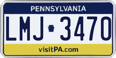 PA license plate LMJ3470