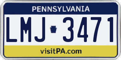 PA license plate LMJ3471