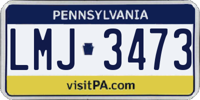 PA license plate LMJ3473