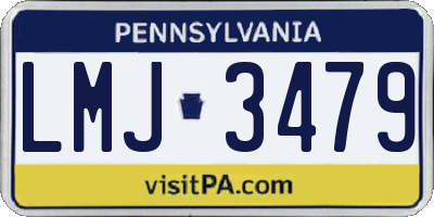 PA license plate LMJ3479