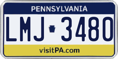 PA license plate LMJ3480