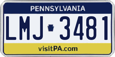 PA license plate LMJ3481