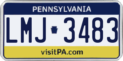 PA license plate LMJ3483