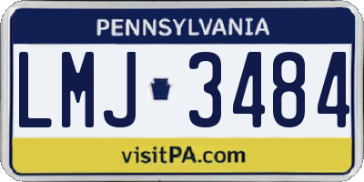 PA license plate LMJ3484