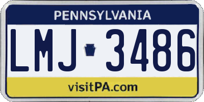 PA license plate LMJ3486