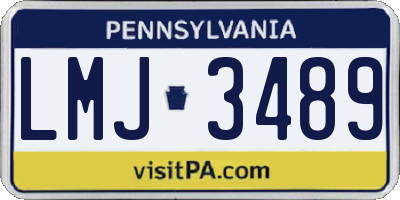 PA license plate LMJ3489