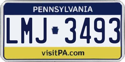 PA license plate LMJ3493