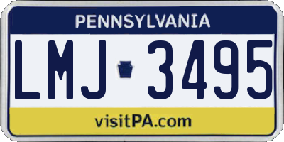 PA license plate LMJ3495
