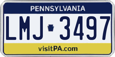 PA license plate LMJ3497