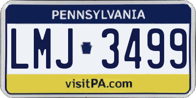 PA license plate LMJ3499