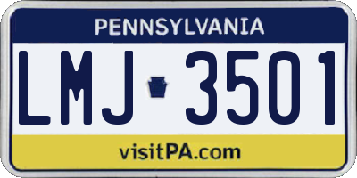 PA license plate LMJ3501