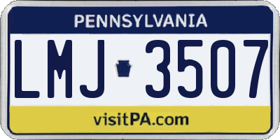 PA license plate LMJ3507