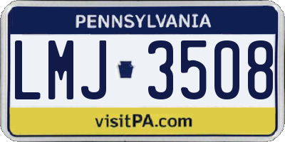 PA license plate LMJ3508