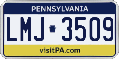 PA license plate LMJ3509