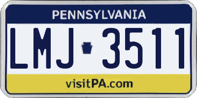 PA license plate LMJ3511