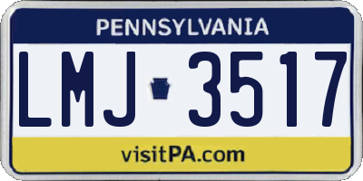 PA license plate LMJ3517