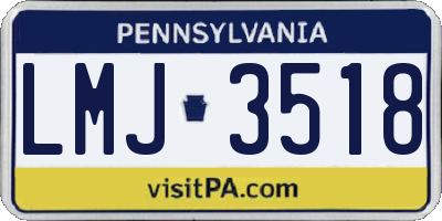 PA license plate LMJ3518