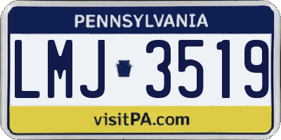 PA license plate LMJ3519