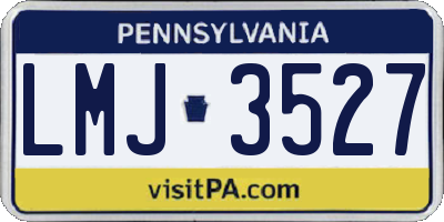 PA license plate LMJ3527