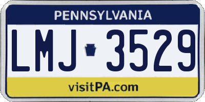 PA license plate LMJ3529