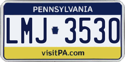 PA license plate LMJ3530