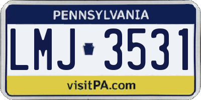 PA license plate LMJ3531