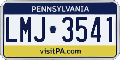 PA license plate LMJ3541