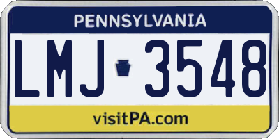 PA license plate LMJ3548