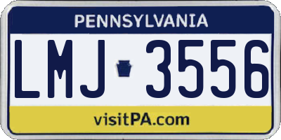 PA license plate LMJ3556