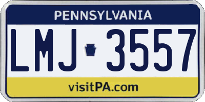 PA license plate LMJ3557