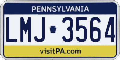 PA license plate LMJ3564