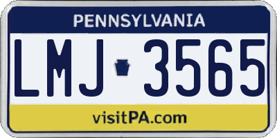PA license plate LMJ3565