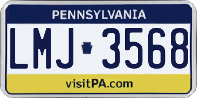 PA license plate LMJ3568
