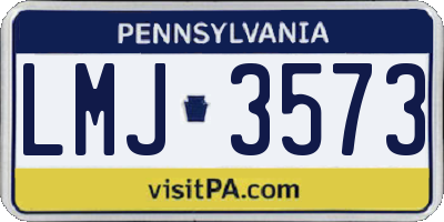 PA license plate LMJ3573