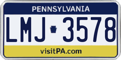 PA license plate LMJ3578