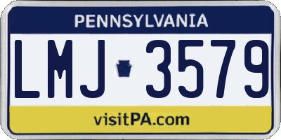 PA license plate LMJ3579