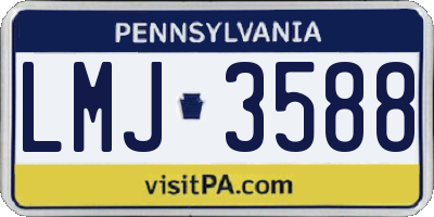 PA license plate LMJ3588