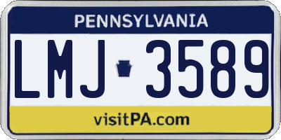 PA license plate LMJ3589
