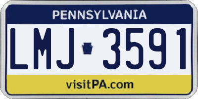 PA license plate LMJ3591