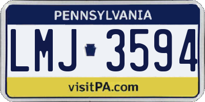 PA license plate LMJ3594