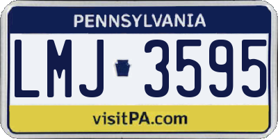 PA license plate LMJ3595