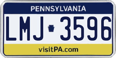 PA license plate LMJ3596