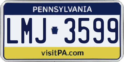 PA license plate LMJ3599