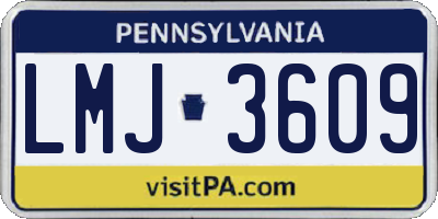 PA license plate LMJ3609
