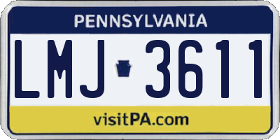 PA license plate LMJ3611