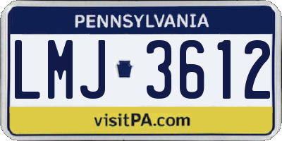 PA license plate LMJ3612