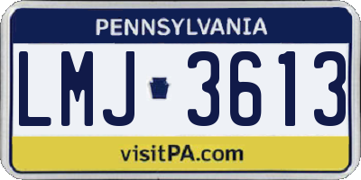 PA license plate LMJ3613