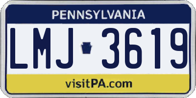 PA license plate LMJ3619