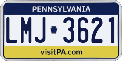 PA license plate LMJ3621