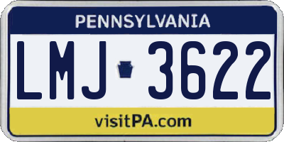 PA license plate LMJ3622